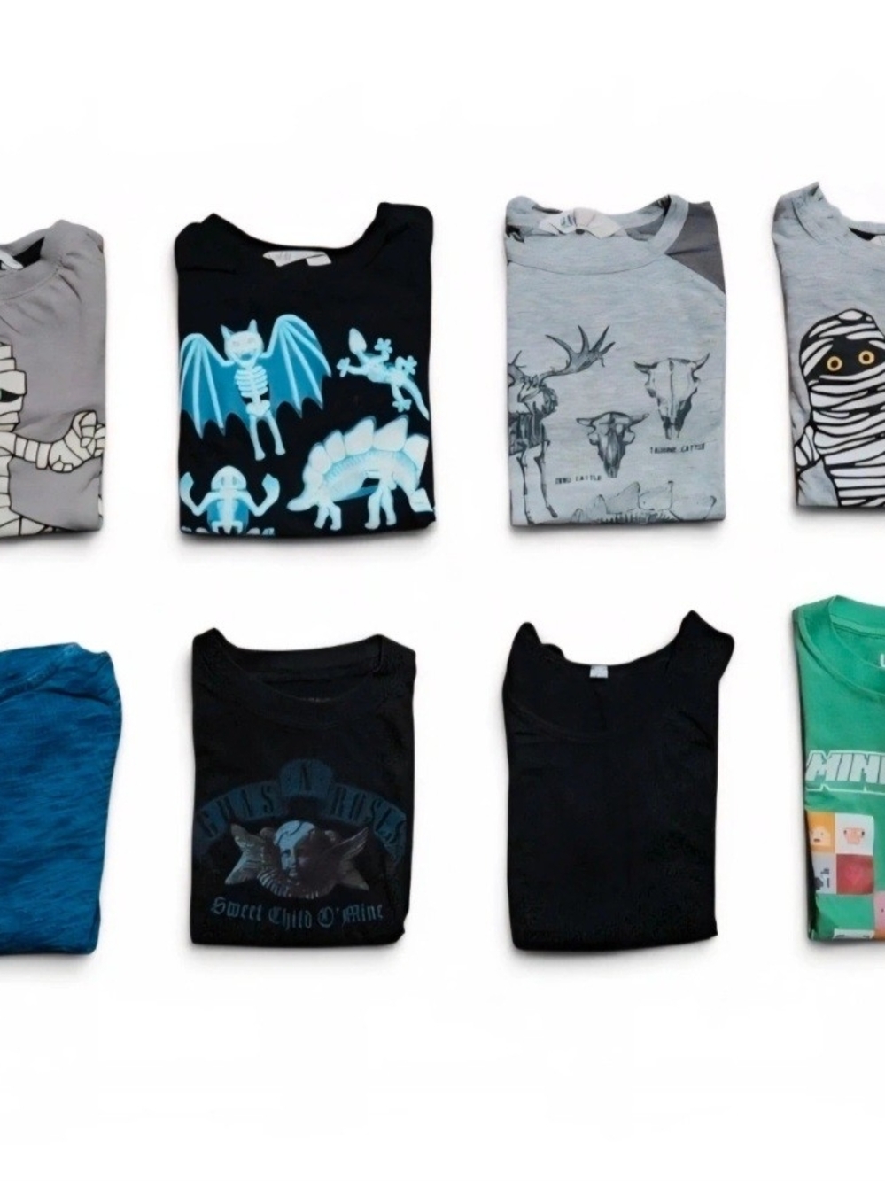 Old Navy Kids Black Graphic Tee with Glow-Style Dino Print